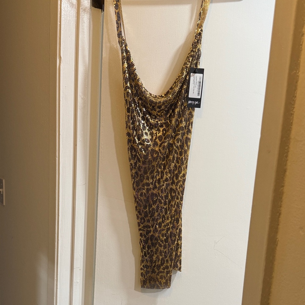 Nasty Gal Gold Sequin Mini Dress
